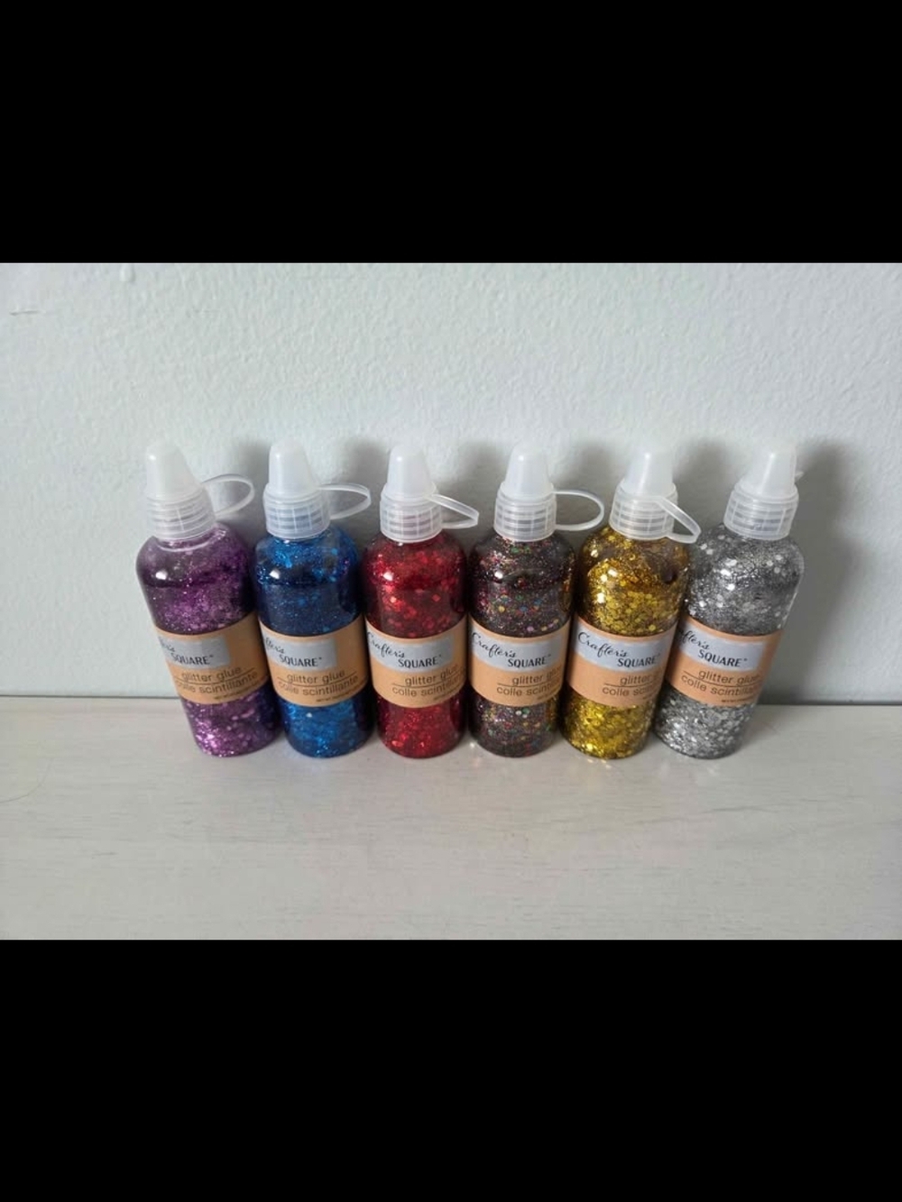 NEW Lot Crafter's Square Glitter Glue Multi-Color